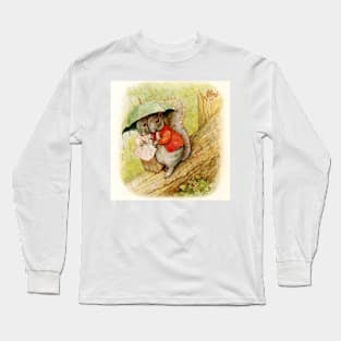 “Squirrel Nutkin in Autumn Rain” by Beatrix Potter Long Sleeve T-Shirt